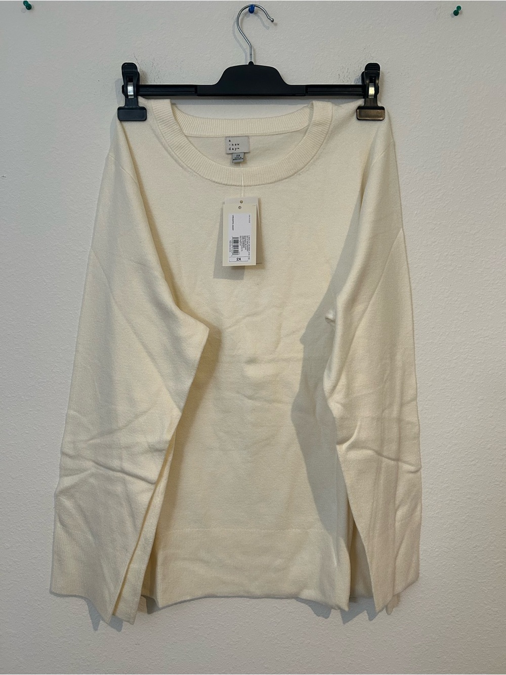 a new day Cream Lightweight Crewneck Pullover Sweater